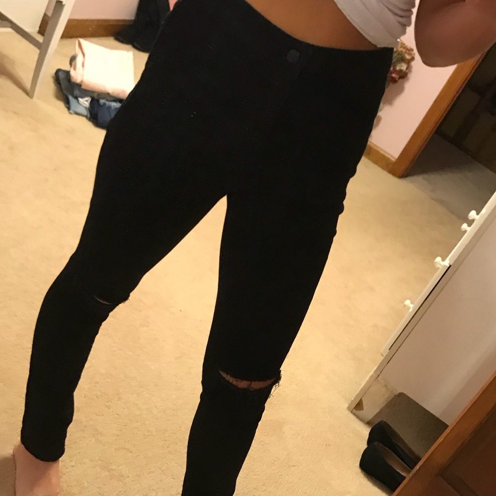 High Rise Black Jeans